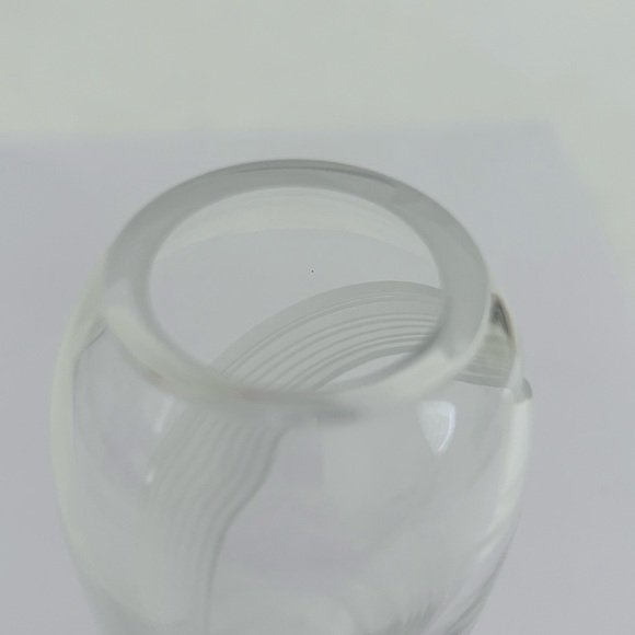 Vintage Lenox Bud Vase ~Windswept Heavy Cut Lead Crystal 7 inch Signed - Picture 3 of 13